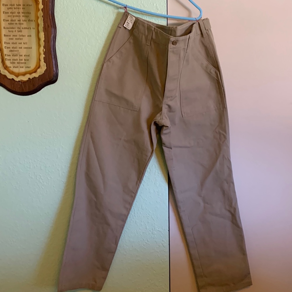 Gung ho men’s jeans, tan colored made in USA